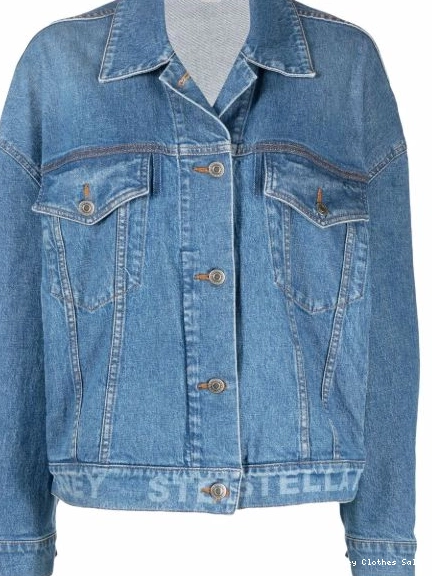 Affordable jacket Stella Logo McCartney Women & denim oversize Salt Pepper 0813